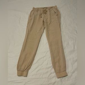 Max Jeans 100% Tencel Easy Fit Khaki Lounge Pants With Drawstring Size Medium